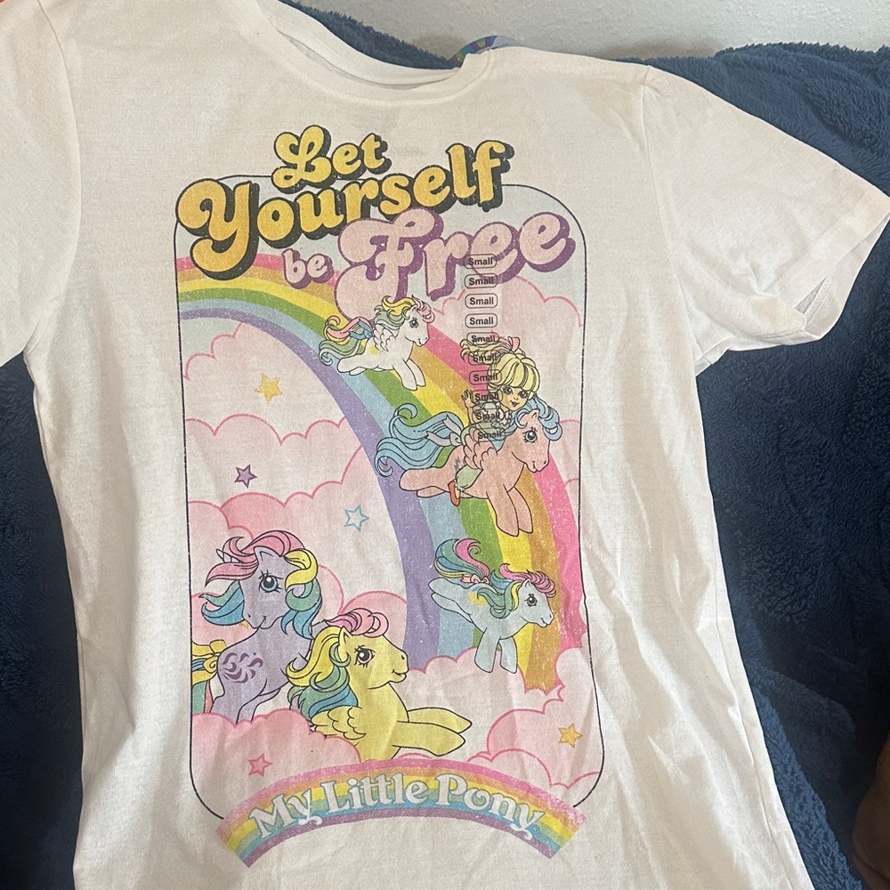 My Little Pony White Tee with Colorful Pony Print